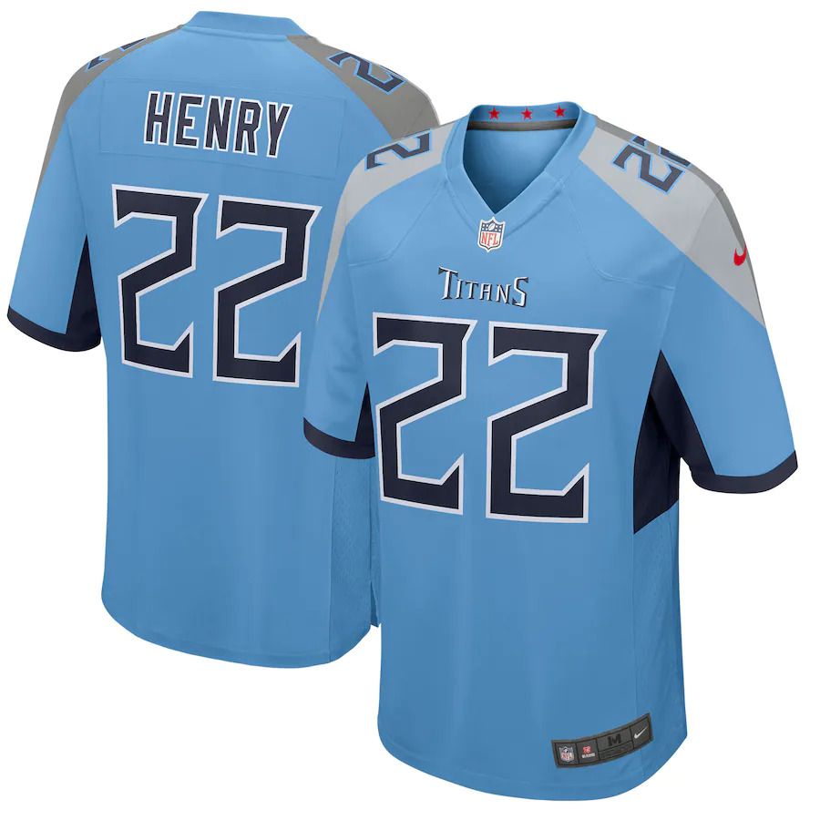 Men Tennessee Titans #22 Derrick Henry Nike Light Blue Player Game NFL Jersey